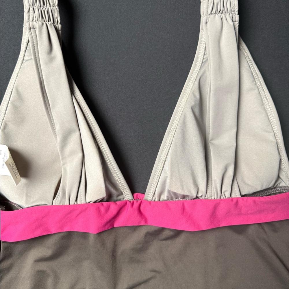 DKNY Gray and Pink Two-Piece Swimsuit - Picture 3 of 7